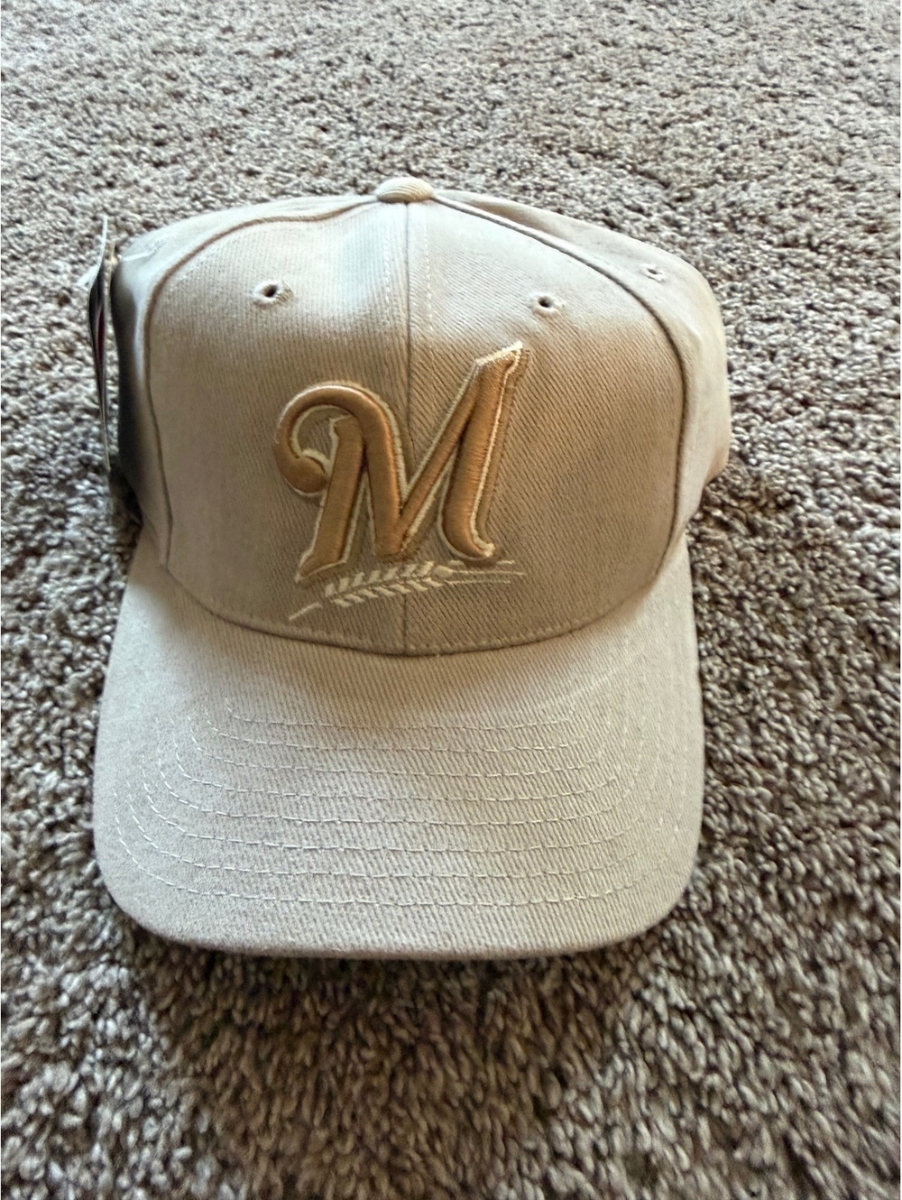 Milwaukee Brewers Puma Beige Adjustable Baseball Cap